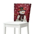 thumbnail image 1 of TSOVTHRID Snowman Cardinal Snowflake Print Chair Back Cover Washable Chair Protector Slipcovers Decorative Chairs Protector Cover for Living Room Banquet Party Home Christmas Decor, Set of 2, 1 of 7