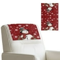 thumbnail image 1 of TSOVTHRID Snowman Cardinal Snowflake Print Non Slip Recliner Headrest Protector, Washable PU Headrest Covers for Recliner Chair Christmas Decor, 17x27in Waterproof Couch Head Rest Covers, 1 Piece, 1 of 7