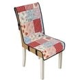 thumbnail image 1 of TSOVTHRID Strawberry Floral Patchwork Print Quilted Dining Chair Slipcovers Comfy Adjustable Chair Cushion Covers with Detachable Strap Practical Stain Resistant Seat Covers, Set of 4, 1 of 7