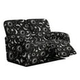 thumbnail image 1 of TSOVTHRID Sun Moon Star Print Recliner Loveseat Covers Stretch Sofa Slipcover for Pet Loveseat Couch Covers with Pockets Black Recliner Cover for 2 Seat Sofa Couch, 1 of 7