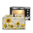 thumbnail image 1 of TSOVTHRID Sunflower Dragonfly Butterfly Print Countertop Microwave Oven Cover Dust Protection Small Appliance Toaster Ovens Dust Cover for Kitchen Decor, 18.25"W x 14.5"D x 11"H, S, 1 of 7