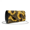 thumbnail image 1 of TSOVTHRID Sunflower Leopard Print Womens Clutch Purses Ladies Evening Handbags with Chain Strap Elegant Wedding Bag Gifts for Women Cocktail Prom Party, 1 of 7
