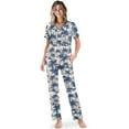 thumbnail image 1 of TSOVTHRID Tropical Palm Tree Print Pajama Set for Women Button Down Pajama Sets with Long Pants Soft Nightwear Pjs Set Short Sleeve Womens Lounge Set, Size XL, 1 of 7