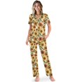 thumbnail image 1 of TSOVTHRID Vintage Rose Print Women's Pajama Sets Button Down Sleepwear with Long Pants Comfortable Short Sleeve Lounge Set, XL, 1 of 7