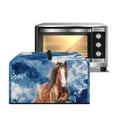 thumbnail image 1 of TSOVTHRID Watercolor Horse Blue Print Microwave Dust Cover Stain-Resistant Microwave Oven Grill Cover Dustproof Kitchen Machine Covers Case Protections for Toaster Oven, 18.25"W x 14.5"D x 11"H, S, 1 of 7