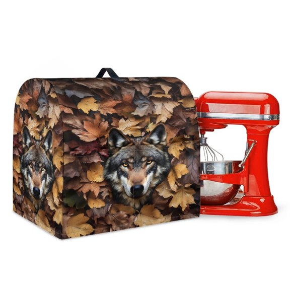 TSOVTHRID Wolf Forest Camo Hunting Print Stand Mixer Cover with Storage Bag Portable Dust Cover for Kitchen Mixer Waterproof Kitchen Appliance Cover Compatible with 4.5-5 Quart Stand Mixer,S
