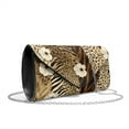 thumbnail image 1 of TSOVTHRID Womens Clutch Purses Floral Leopard Tiger Pattern Ladies Party Handbag Dressy Evening Envelope Bag for Formal Wedding Cocktail Prom with Detachable Chain, Beige, 1 of 7