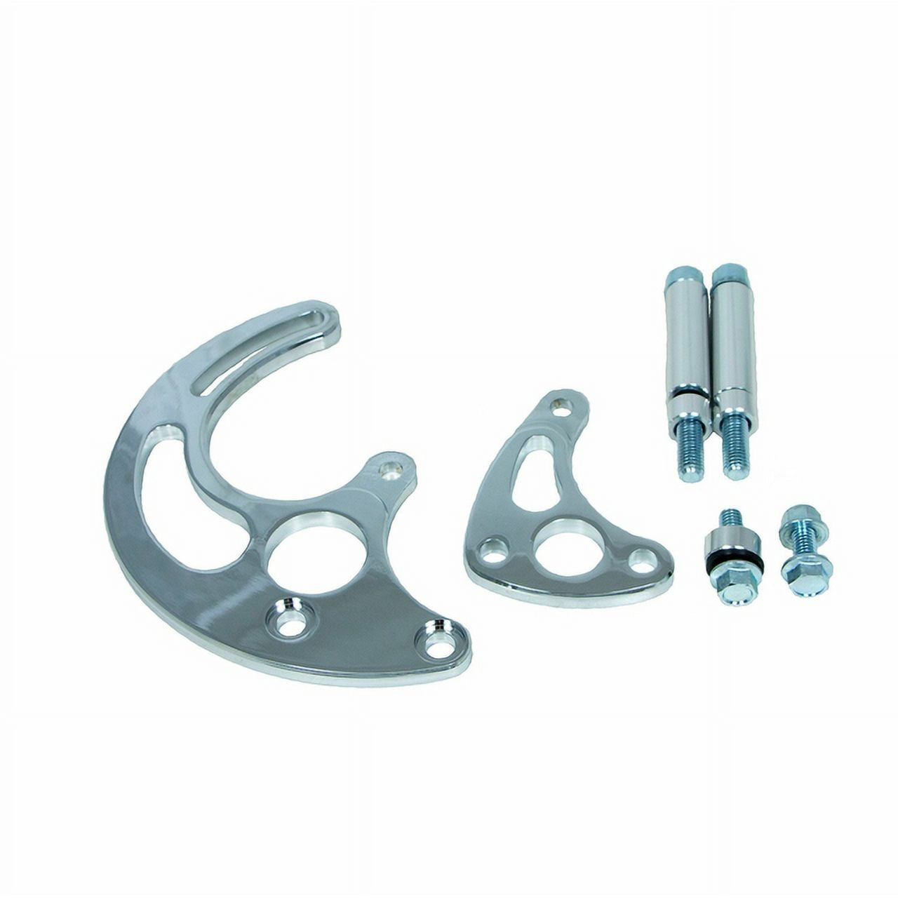 TSP BBC Power Steering Pump Bracket Kit For Long Water Pump, Chrome JM9115C Fits select 1988