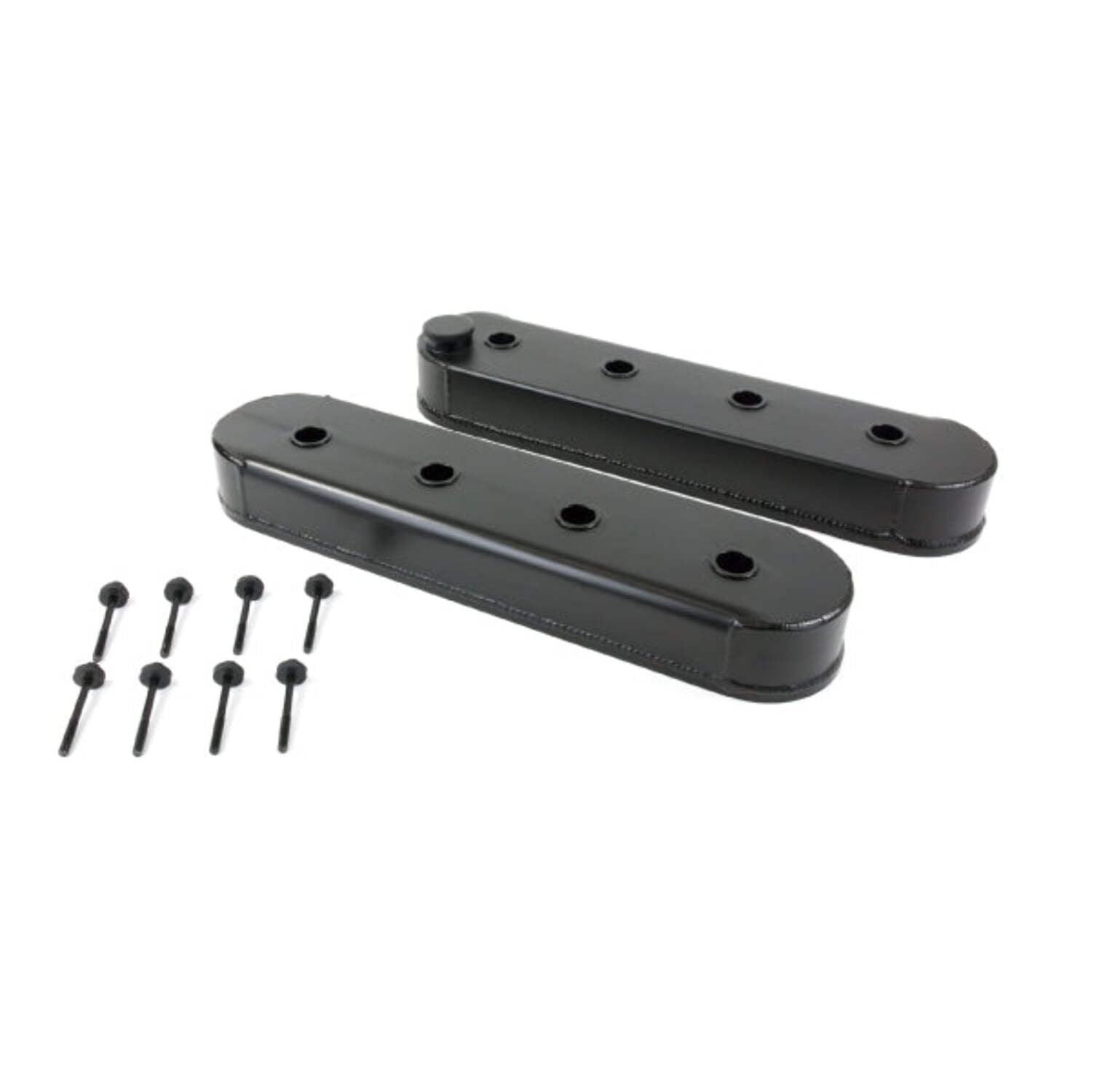 Fabricated Aluminum Valve Covers without Coil Mounts for GM LS - Black