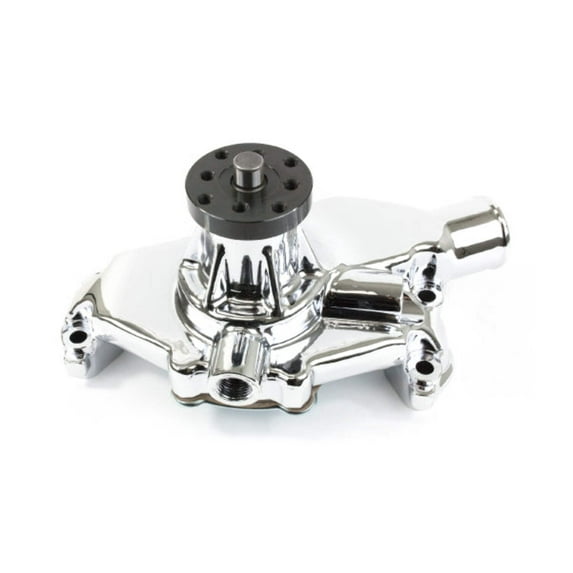 Short-Style High-Flow Mechanical Water Pump for Chevy Small Block - Chrome