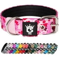 thumbnail image 1 of TSPRO Tactical Dog Collar 1.25 Inch Wide Dog Collar Strong Dog Collar Thick Dog Collar Heavy Duty Metal Buckle for 12.6-15.8 Inches Neck (Camo Pink S), 1 of 7