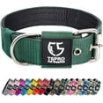 thumbnail image 1 of TSPRO Tactical Dog Collar 1.5 Inch Wide Dog Collar Strong Dog Collar Thick Dog Collar Heavy Duty Metal Buckle for 18.9-21.7 Inches Neck (Green L), 1 of 7