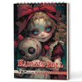 thumbnail image 1 of TSPVOTUS Haunted Doll Spiral Bound Adult Coloring Book, A5 Wooden Cover, 30 Creepy Dolls Coloring Pages in Horror Styles for Stress Relief and Relaxation, 1 of 6
