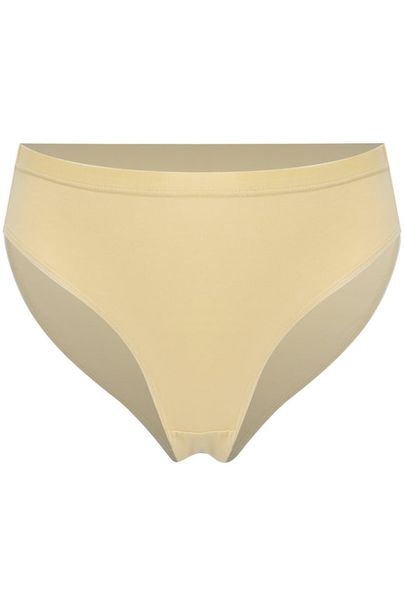 3Pcs Kids Girl's Ballet Briefs Tan Cotton Seamless Dance Underwear for Gymnastics High Cut Nude 140