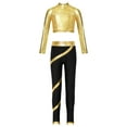 thumbnail image 1 of TSSOE Activewear Set for Girls Crop Top with Legging Gymnastics Jazz Ballet Modern Dance Workout 2 Piece Training Suit Gold 8, 1 of 7
