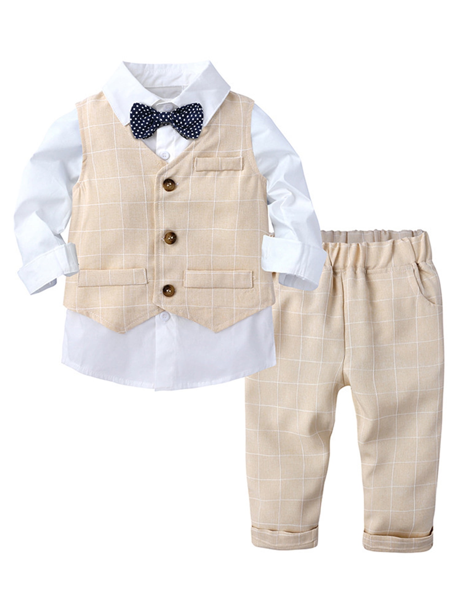 Boys Satin Vest And Bow Tie Set - 23 Colors Available From Baby To Teen Sizes - View #3