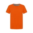 thumbnail image 1 of TSSOE Boys Solid Color Short Sleeve T-shirt Kids Summer Casual Crewneck Tee Tops for Outdoor Playwear Orange 100, 1 of 6