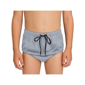 TSSOE Children's Special Needs Cloth Diaper Cover Leak-Proof Waterproof Washable Reusable Diaper Swim Briefs Dark Grey 3-5T