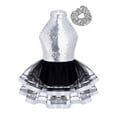 thumbnail image 1 of TSSOE Girl's Sequins Camisole Sparkle Hip Hop Jazz Dance Outfits Ballroom Gymnastic Costume Modern Dancewear Silver 16, 1 of 7
