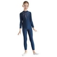 thumbnail image 1 of TSSOE Girls Full Body Unitard Gymnastics Dance Jumpsuit Tank Ballet Leotard Catsuit Full Length Bodysuit Navy Blue 16, 1 of 7