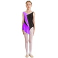 thumbnail image 1 of TSSOE Girls Kids Sequins Figure Ice Skating Dress Costume Sleeveless Ballet Dance Leotard with Mesh Tutu Skirt Purple 16, 1 of 7