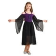 thumbnail image 1 of TSSOE Girls Medieval Renaissance Dress Cold Shoulder Butterfly Sleeve Gothic Dress Carnival Christmas Clothes Purple 16, 1 of 7