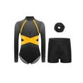 thumbnail image 1 of TSSOE Gymnastics Leotard for Girls Long Sleeve Sparkly Dance Biketard Bodysuit with Shorts Hairband Ballet Tumbling Outfit Gray 12, 1 of 3
