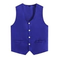 thumbnail image 1 of TSSOE Kid Girls Boys Volunteer Vest Solid Color Irregular Hem Volunteers Activity Waistcoat Uniform Blue XL/13, 1 of 5