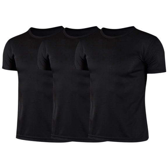 TSSOE Kids 3 Pcs Rash Guard UPF 50+ UV Sun Protection T-shirts Quick Dry Running Sport Athletic Top Black 160/S