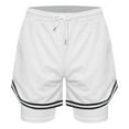 TSSOE Kids Boys Athletic Workout Shorts Double Layer Swim Trunks