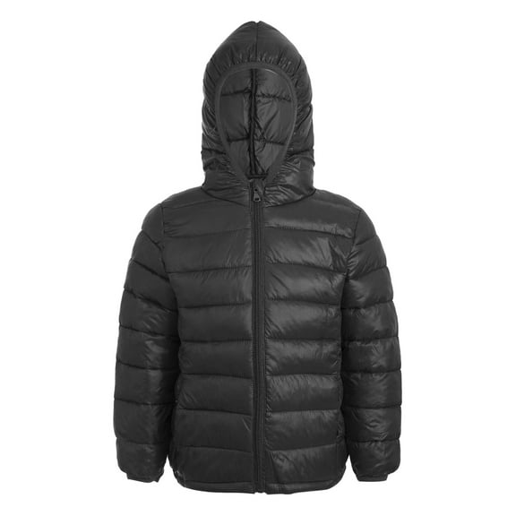 TSSOE Kids Boys Girls Down Jacket Coat Winter Warm Hooded Puffer Coats Lightweight Water-Resistant Black 110