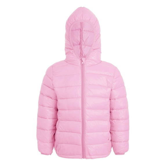 TSSOE Kids Boys Girls Down Jacket Coat Winter Warm Hooded Puffer Coats Lightweight Water-Resistant Pink 110