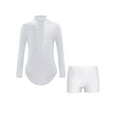 thumbnail image 1 of TSSOE Kids Boys Long Sleeve Latin Salsa Ballroom Dance Bodysuit Gymnastics Leotard with Athletic Tumbling Shorts Set White 12, 1 of 7
