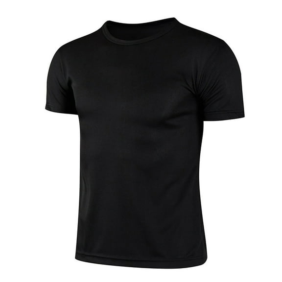 TSSOE Kids Boys Short Sleeve Breathable T-shirt Quick-Drying Swimming Shirts Fitness Running Athletic Black 110