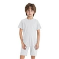 thumbnail image 1 of TSSOE Kids Boys Solid Color Leotard Unisex Ballet Dance Training Basic Leotard Special Needs Adaptive Clothing White 14, 1 of 5