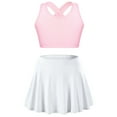 thumbnail image 1 of TSSOE Kids Girls 2 Piece Summer Outfits Crop Tank Tops with A-Line Skirts Set Tennis Golf Sports Suit Pink&White 4, 1 of 6