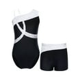 thumbnail image 1 of TSSOE Kids Girls 2Pcs Dance Outfits Sleeveless Ballet Gymnastic Leotard with Shorts Dancewear Tracksuit White 14, 1 of 5
