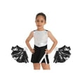 thumbnail image 1 of TSSOE Kids Girls Cheer Leader Costume Sleeveless Uniform Dress with Shorts Pom Poms Child Cheerleadering Dress Up Black 10, 1 of 5