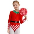 thumbnail image 1 of TSSOE Kids Girls Christmas Elf Santa Outfits Long Sleeves Christmas Leotard Bodysuit Dancewear Red 14, 1 of 6
