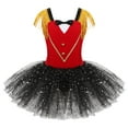 thumbnail image 1 of TSSOE Kids Girls' Christmas Halloween Party Sparkly Circus Ring's Master Inspired Princess Tutu Dress Red 3T, 1 of 7