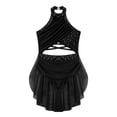 thumbnail image 1 of TSSOE Kids Girls Figure Skating Dress Cutout Strappy Back Rhinestones Skirted Leotard Ballet Lyrical Black 8, 1 of 7