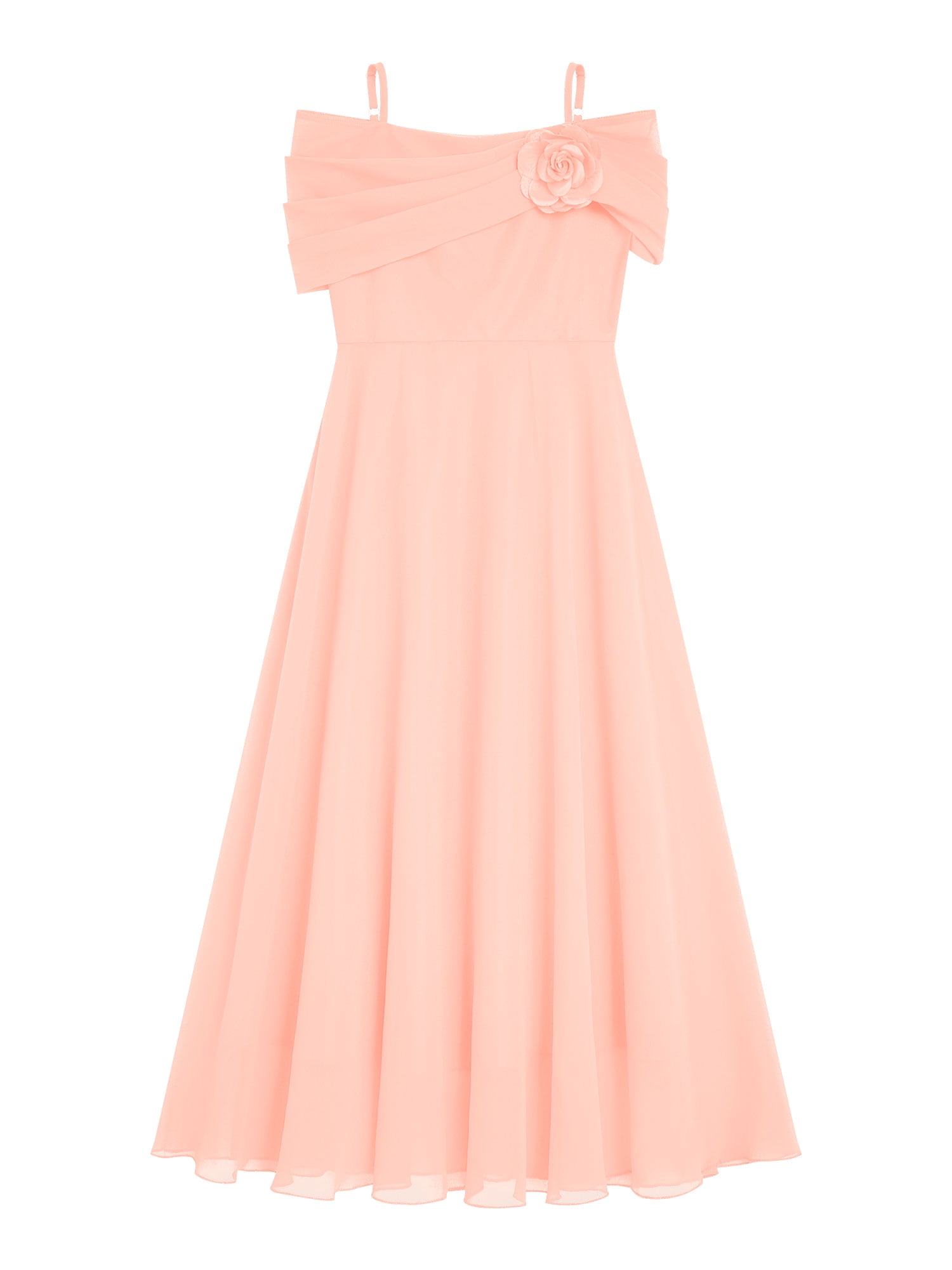 strapless open back dress Luxury Flower Lace Ombre Pink Junior-Teen Dress main image 0