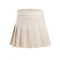 thumbnail image 1 of TSSOE Kids Girls Pleated Mini Skirts High Waist School Uniform Skirts Sports Scooter Workout Performance Skorts Beige 15-16, 1 of 7