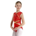 thumbnail image 1 of TSSOE Kids Girls Rhinestone Gymnastics Leotard Ballet Tumbling Unitard Biketard Skating Jumpsuit Dancewear Red 14, 1 of 7