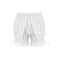 thumbnail image 1 of TSSOE Kids Girls Ruffled Bloomers Shorts Cotton Lace Up Safety Short Pants Bottom Ruffled Bloomers White 120, 1 of 5