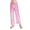 thumbnail image 1 of TSSOE Kids Girls Sequins Pants Jazz Hip Hop Street Dance Trousers Sweatpants Performance Party Bottoms Pink 8, 1 of 7