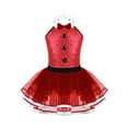 thumbnail image 1 of TSSOE Kids Girls Shiny Sequins Christmas Dance Figure Skating Tutu Dress Leotard Xmas Holiday Festival Dancewear Red 4, 1 of 5