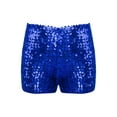thumbnail image 1 of TSSOE Kids Girls Shiny Sequins Dance Shorts Elastic Waistband Jazz Hip Hop Performance Activewear Royal Blue 120-140/12, 1 of 7