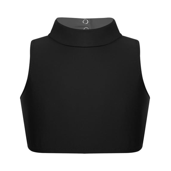 TSSOE Kids Girls Sleeveles Criss Cross Back Tops Crop Tanks for Ballet Dance Athletic Stage Perfomance Wear Black 14