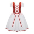 thumbnail image 1 of TSSOE Lyrical Dance Dress for Girls Floral Lace Velvet Ballet Leoatrd Tutu Skirts Ballerina Stage Costume Red 10-12, 1 of 7